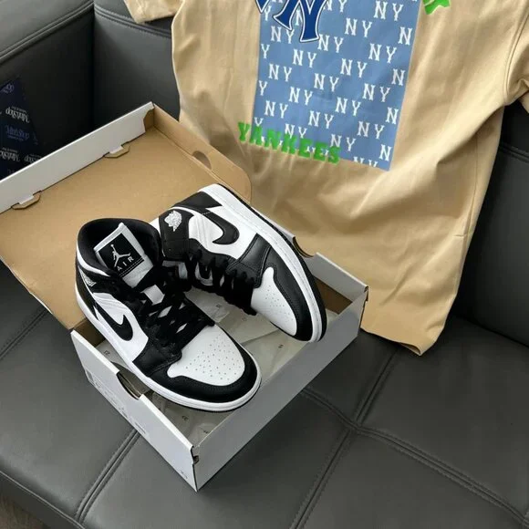 Nike Air Jordan 1 Mid SE AJ1 Panda Elephant Men Casual Shoes Sneakers
